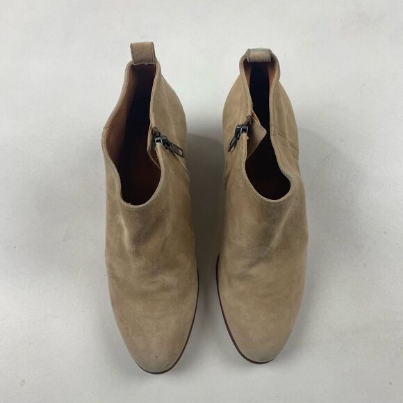 J.CREW Sawyer Ankle Boots Booties Suede Leather Sand C9868 Womens Size 6.5 - Picture 6 of 10